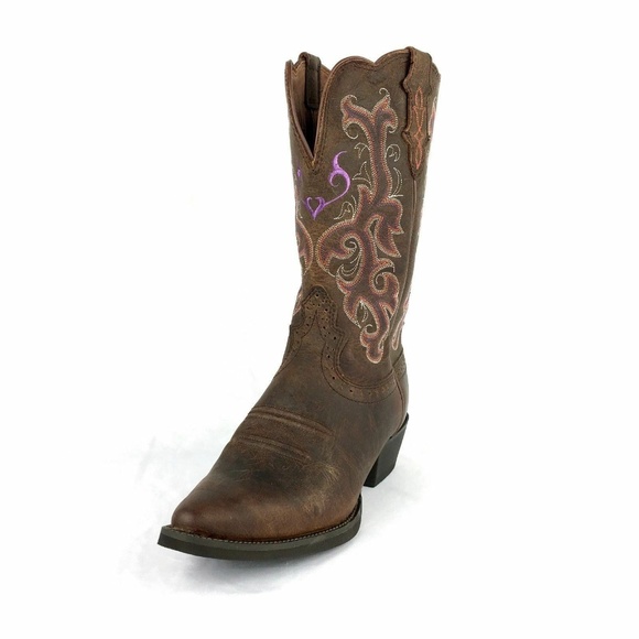 Justin Puma Cowboy Boots Womens 7 B Casual Western - Picture 2 of 7